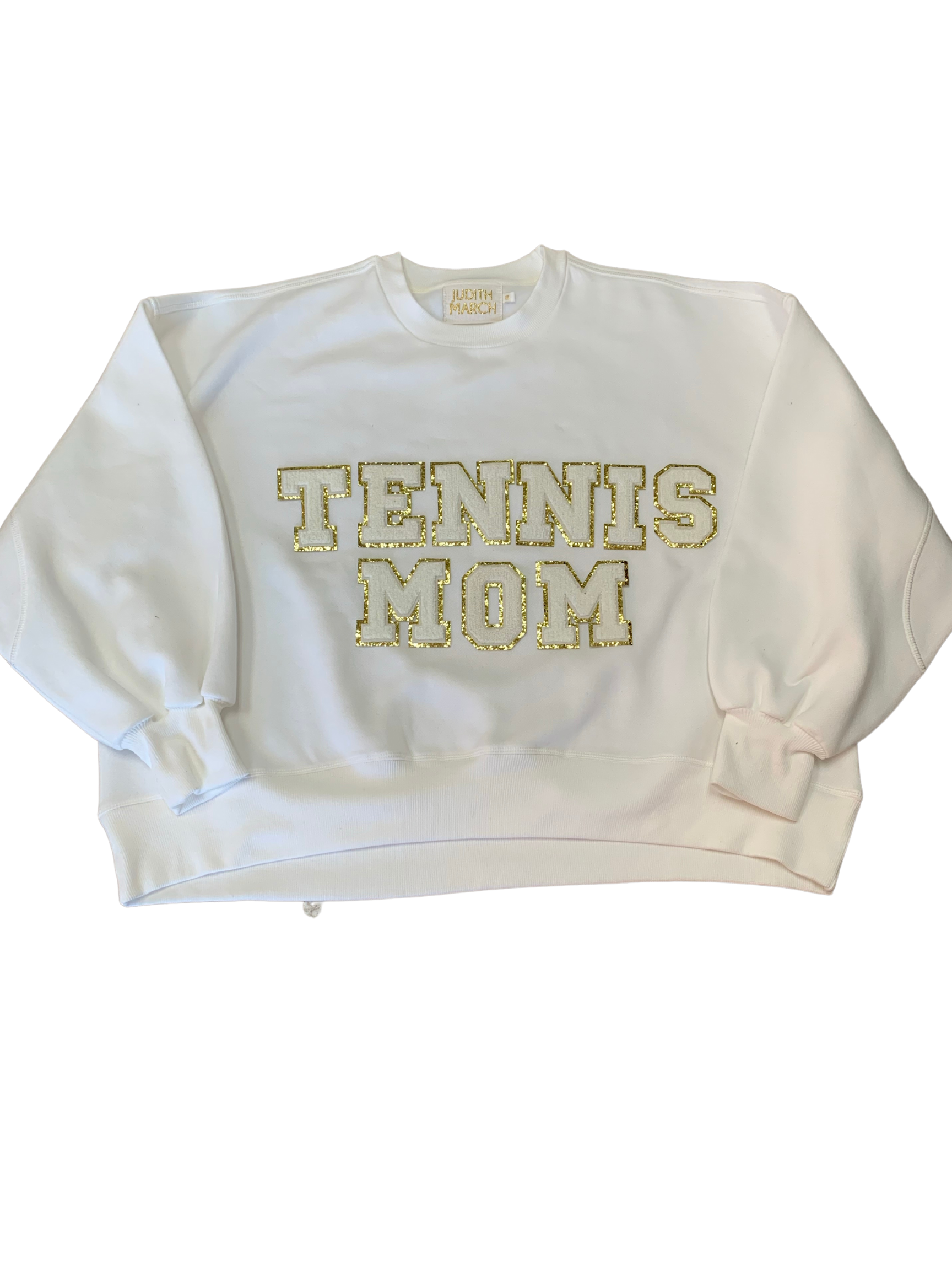 TENNIS MOM PULLOVER TOP Judith March SMALL WHITE 