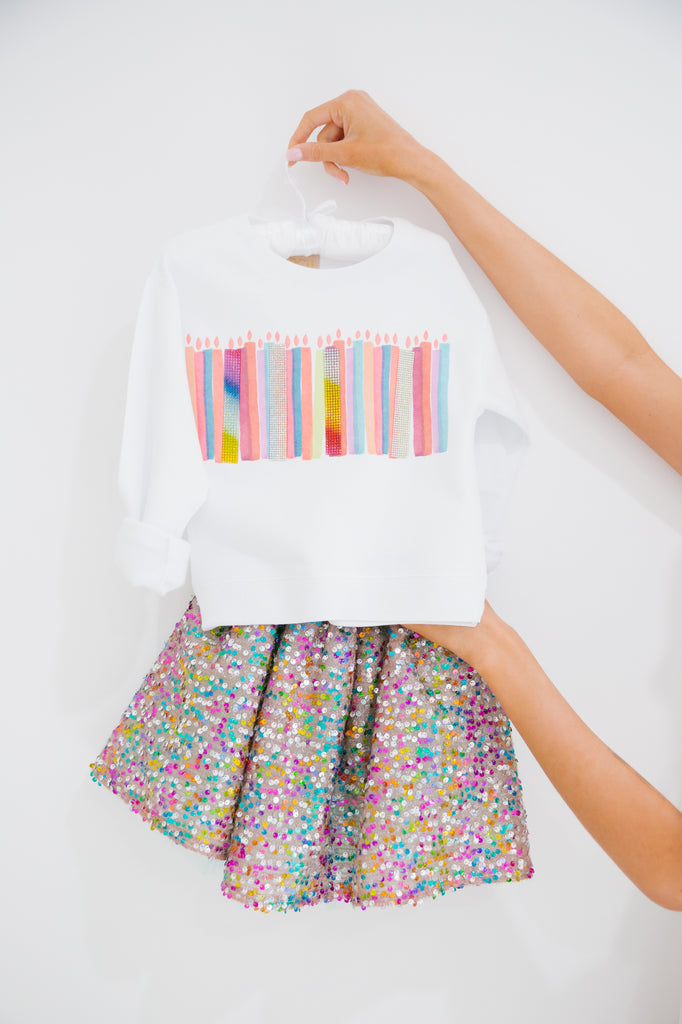 MINI KIDS FUNKY CANDLES PULLOVER pullover Judith March YOUTH XS (2-4)  
