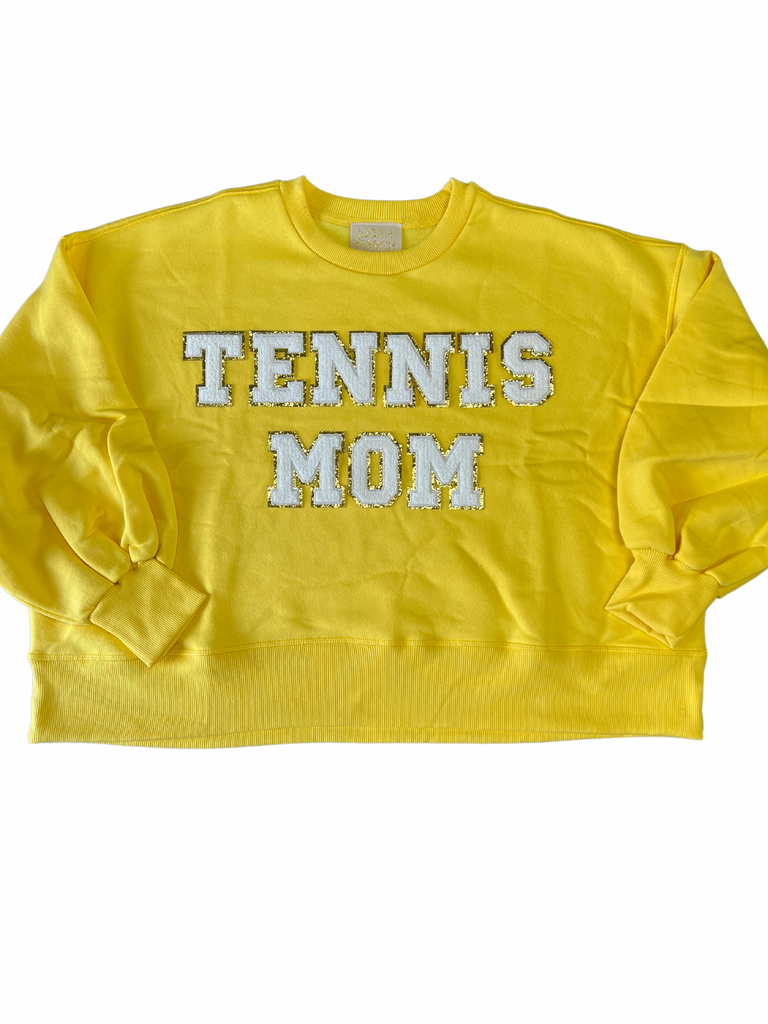 TENNIS MOM PULLOVER TOP Judith March SMALL YELLOW 