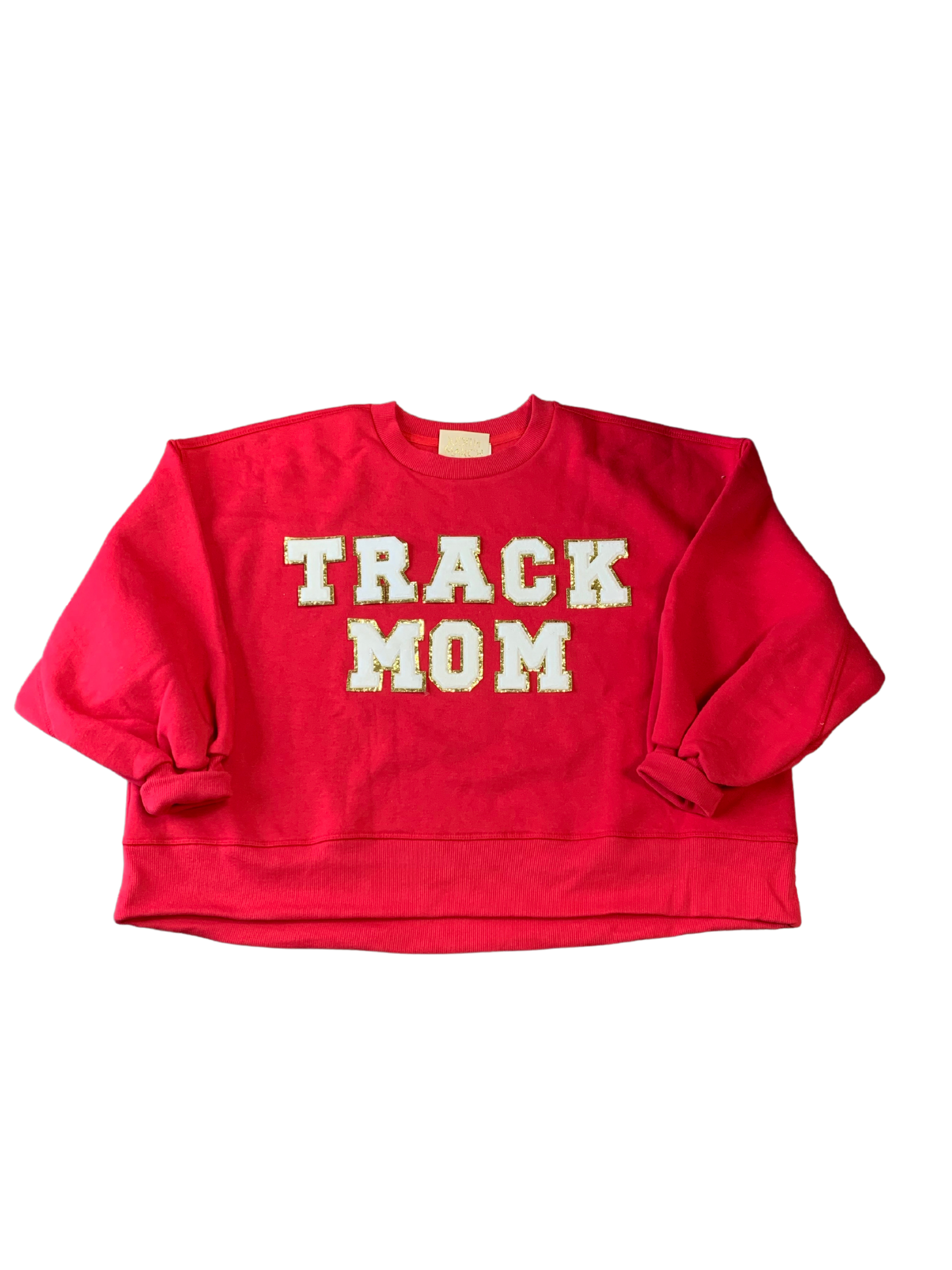 TRACK MOM PULLOVER pullover Judith March SMALL RED