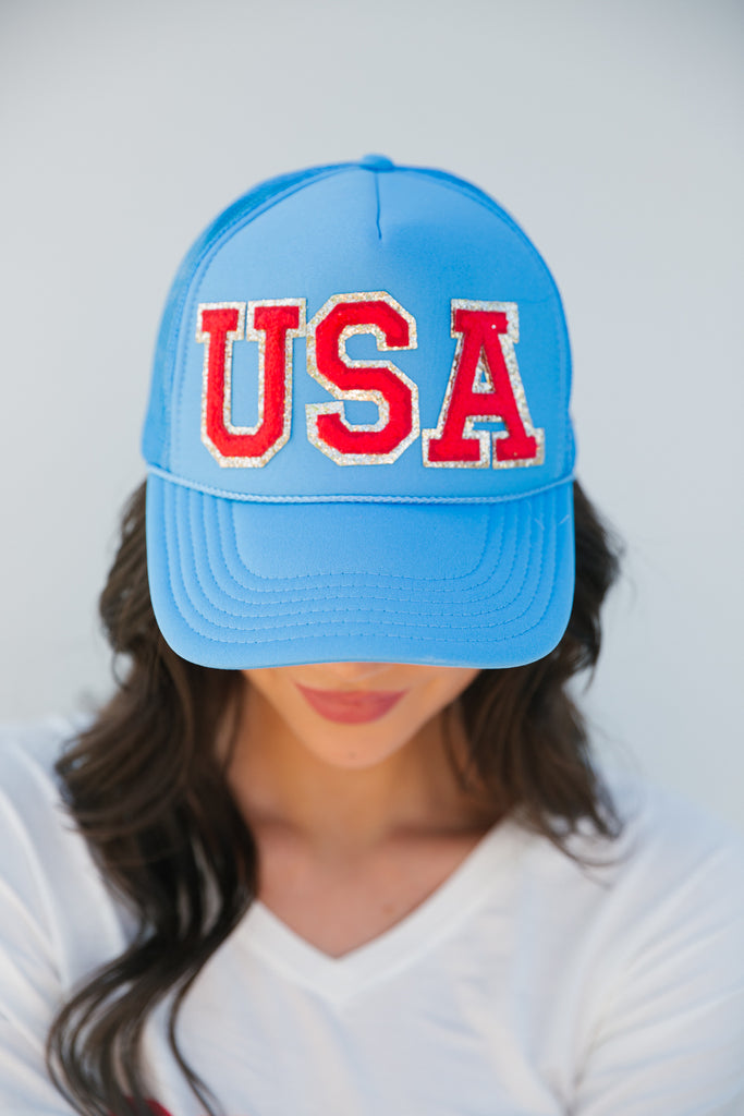 MISS USA BLUE TRUCKER HAT