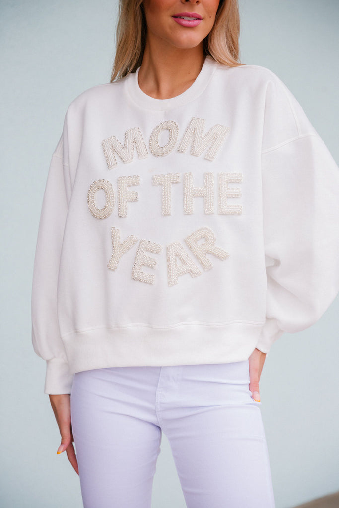 MOM OF THE YEAR IVORY PULLOVER